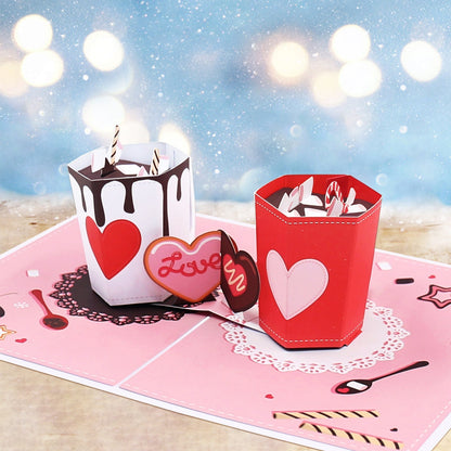 Hot Cocoa Couples Pop-Up Card