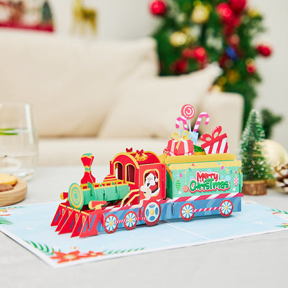 Merry Christmas Train Pop-Up Card