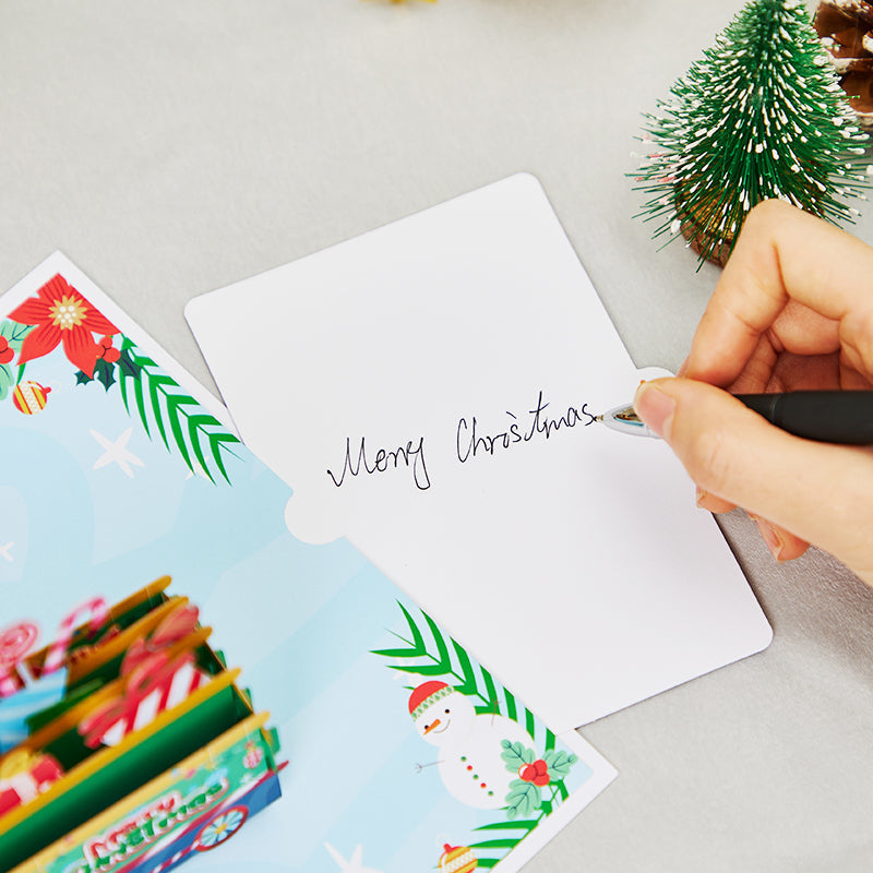 Merry Christmas Train Pop-Up Card