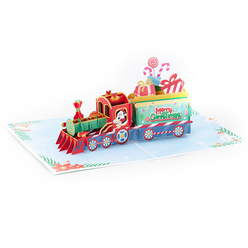 Merry Christmas Train Pop-Up Card