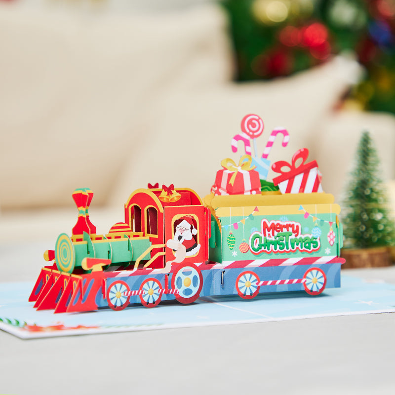 Merry Christmas Train Pop-Up Card