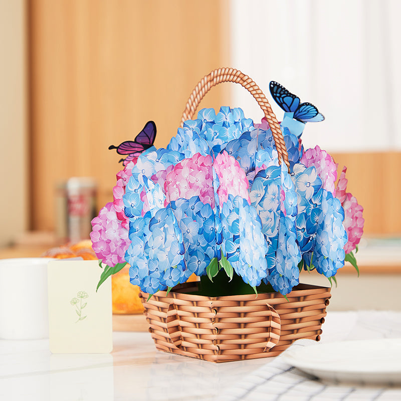 Nantucket Hydrangeas Flower Basket