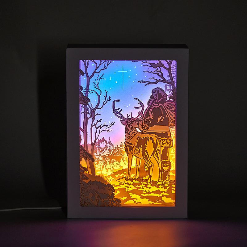 santa-claus-and-deer-3d-paper-cut-shadow-box-4