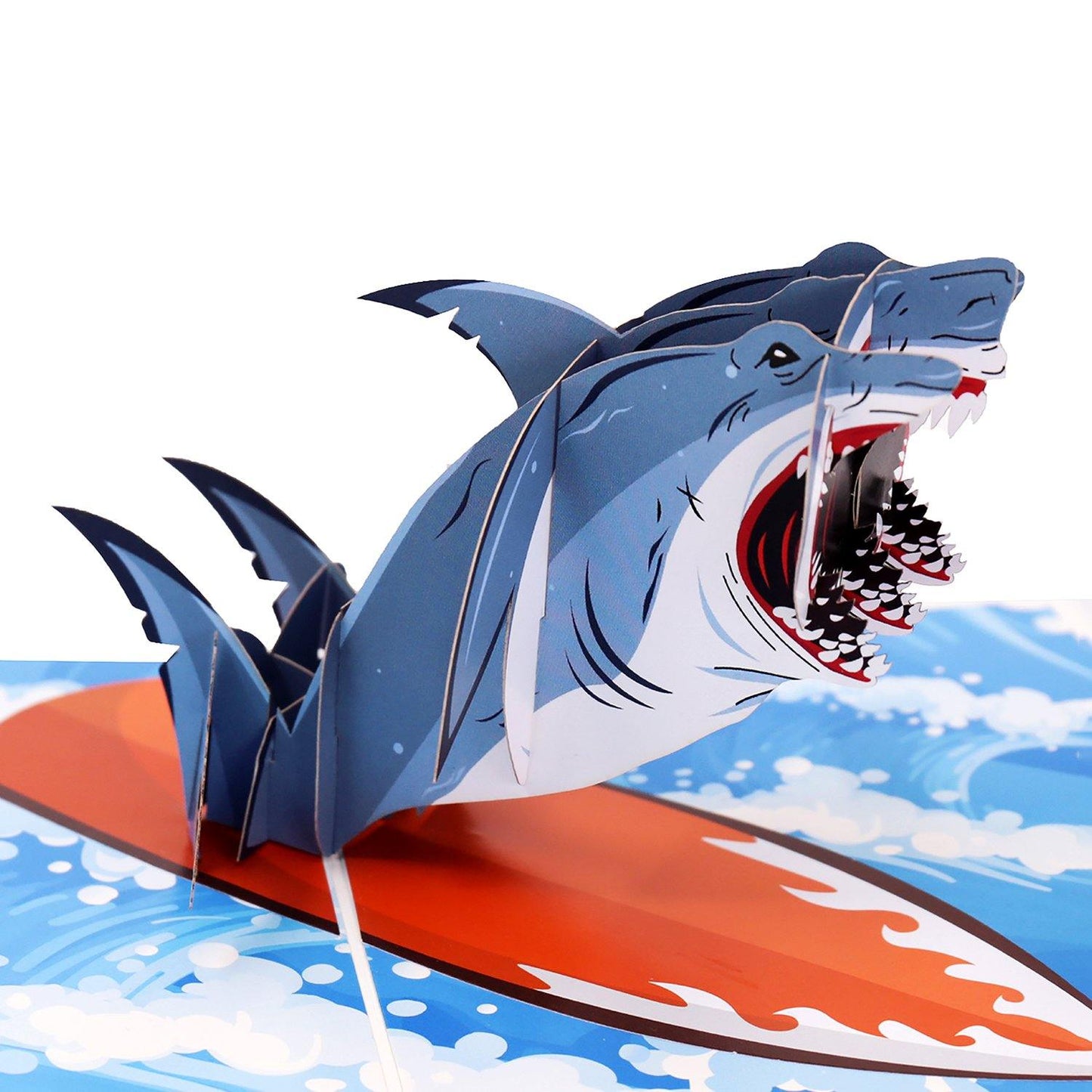 Surfing Shark Pop-Up Card