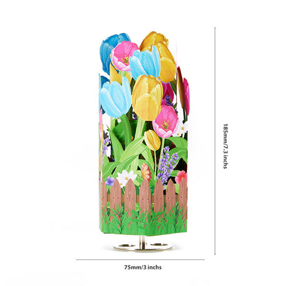 Spring Tulip  3D Paper Music Box