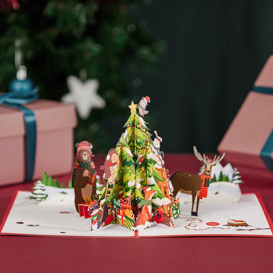 Woodland Christmas Tree Pop-Up Card