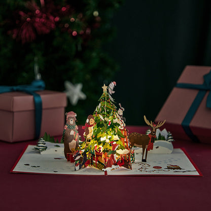 Woodland Christmas Tree Pop-Up Card