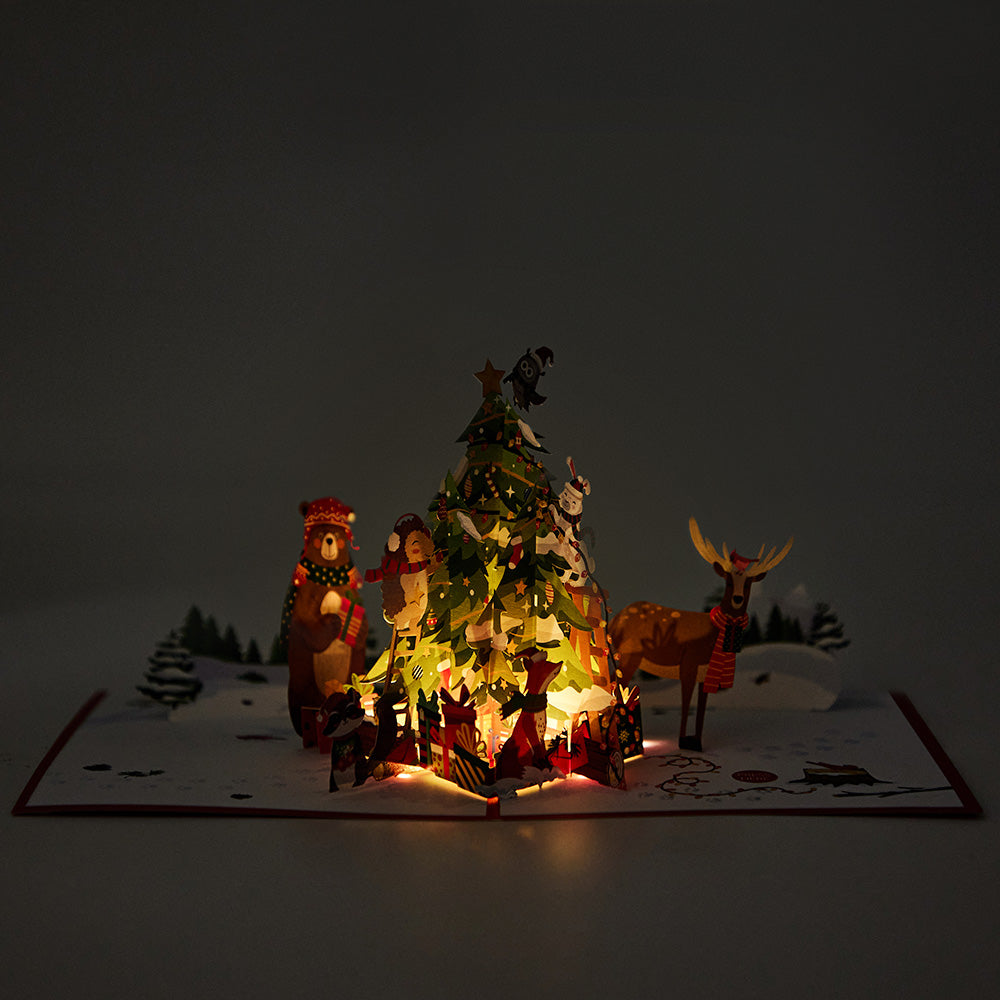 Woodland Christmas Tree Pop-Up Card