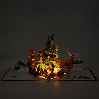 Woodland Christmas Tree Pop-Up Card